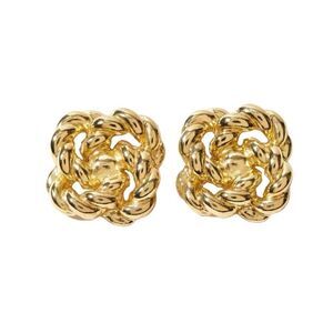 #124 Minimalist twist earrings in gold